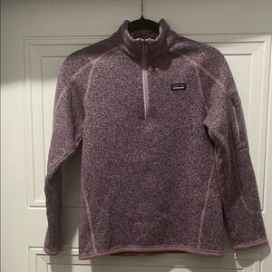 Patagonia Heathered Purple Fleece Pullover youth xl/14
